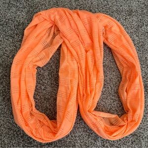 Orange Lace infinity Scarf
